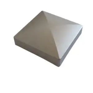 Stolpetop aluminium 80×80 mm, ubehandlet overflade